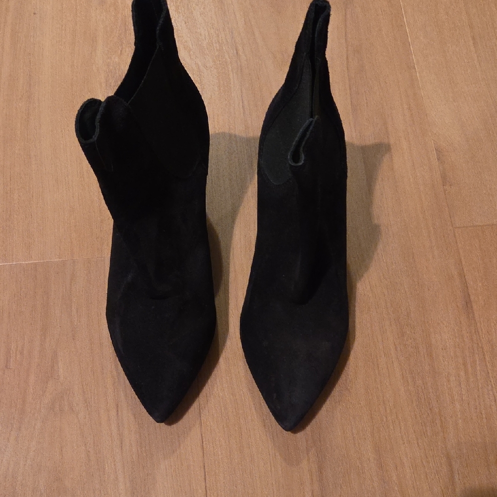 Pedro Garcia Italian Black Minimalist Ankle Boots with Sock-Like Fit